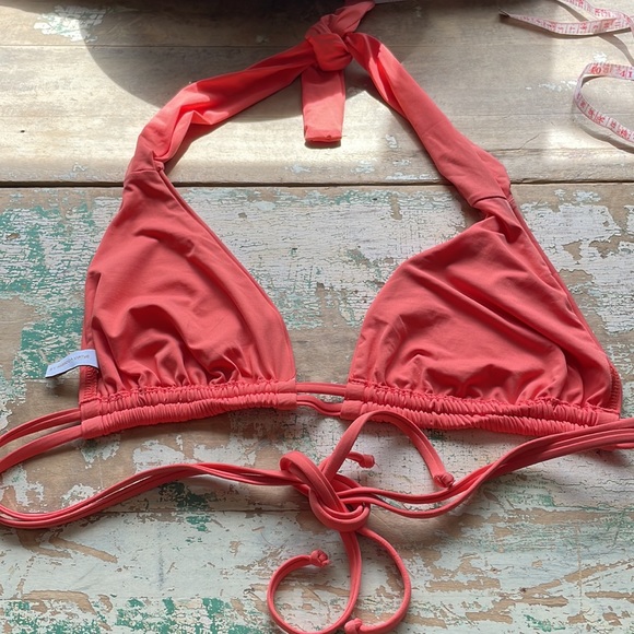 BECCA PEACH BIKINI HALTER TOP D CUP LARGE - Picture 3 of 12